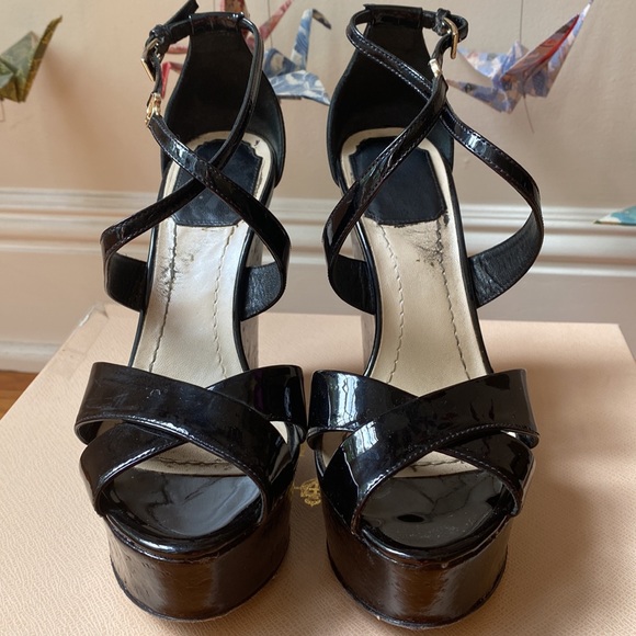 Authentic Christian Dior cork wedge sandals - Picture 3 of 5